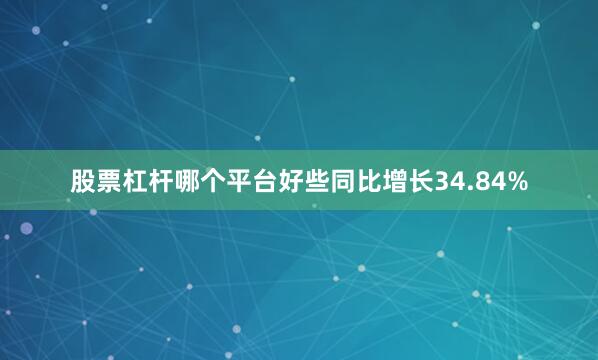 股票杠杆哪个平台好些同比增长34.84%